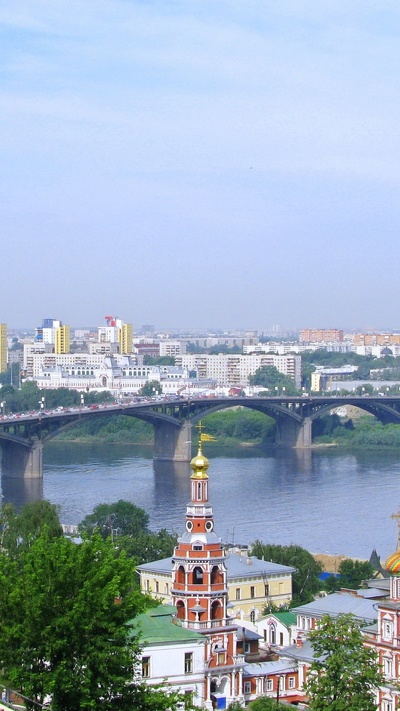 город, дневное время, городской район, реки, нижний новгород