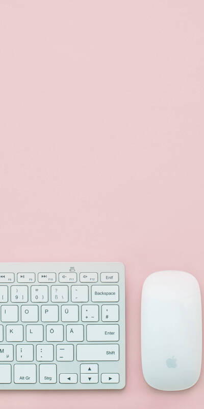 симпатичная пастельная эстетичная клавиатура и мышь