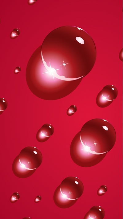 cherry red water droplet