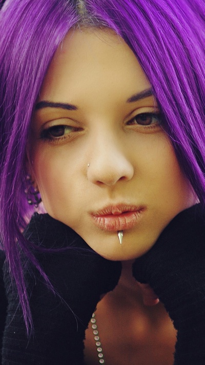 прическа, фиолетовый, волосы, пурпур, окраска волос