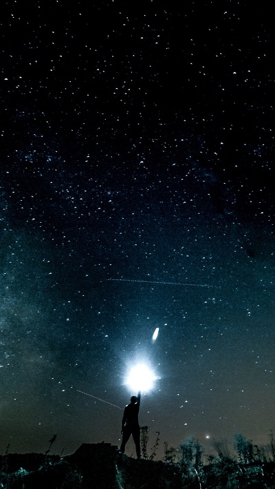 атмосфера, ночь, звезда, космическое пространство, астрономический объект