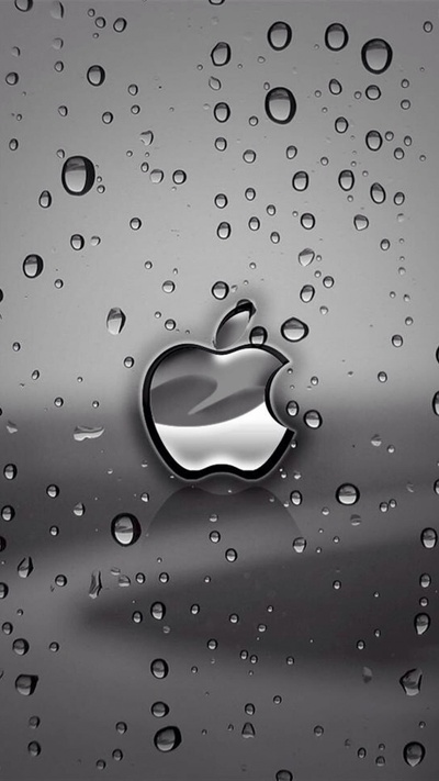сердце, дождь, вода, падение, apple