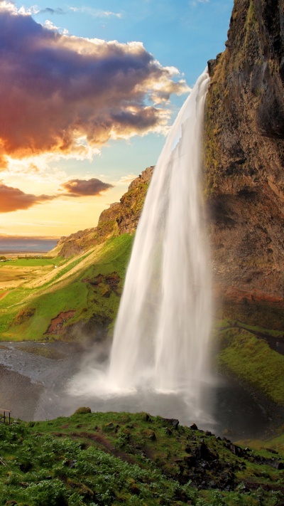 водопад, skgafoss, селйяландсфосс исландия, thrsmrk, селйяландсфосс