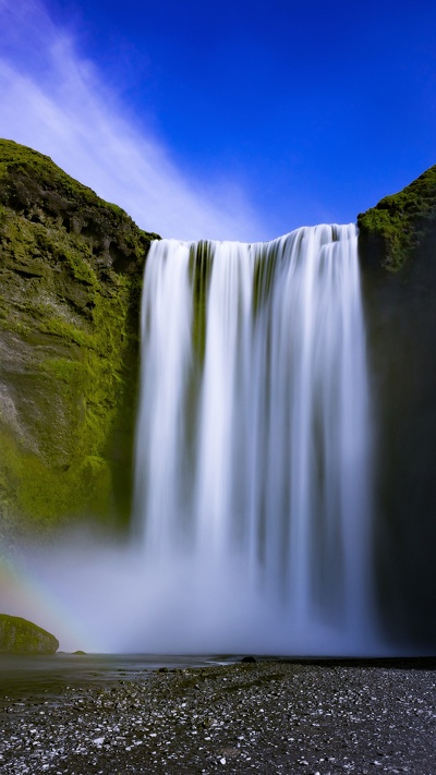 водоем, вода, природа, skgafoss, водопад