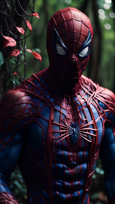 суперзлодей, человек-паук, сундук, красный цвет, супергерой