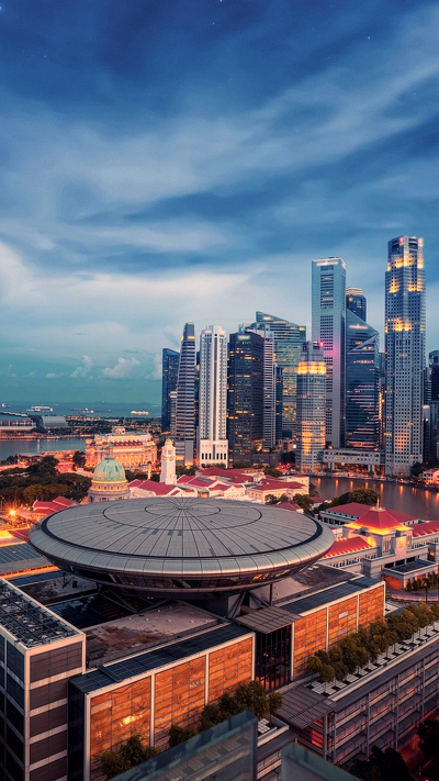 австралия, город, марина бей, марина бэй сэндс сингапур, singapore flyer